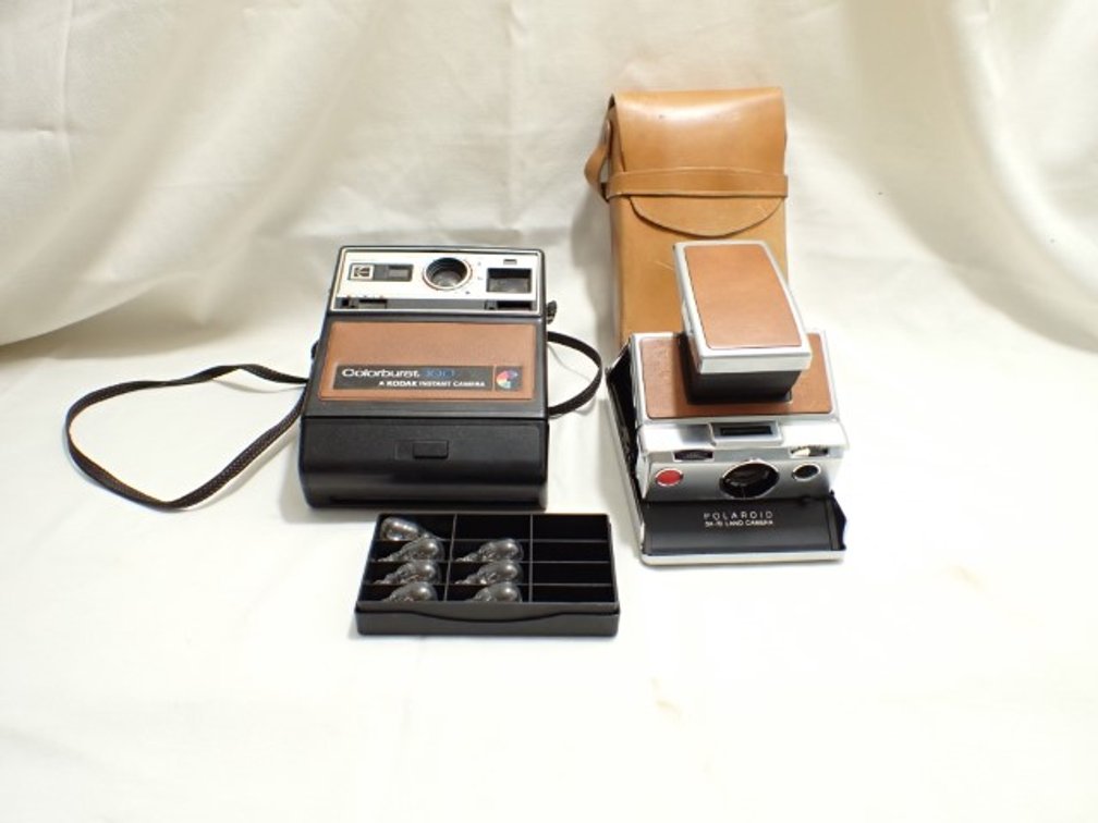 Two Cameras Polaroid and Kodak