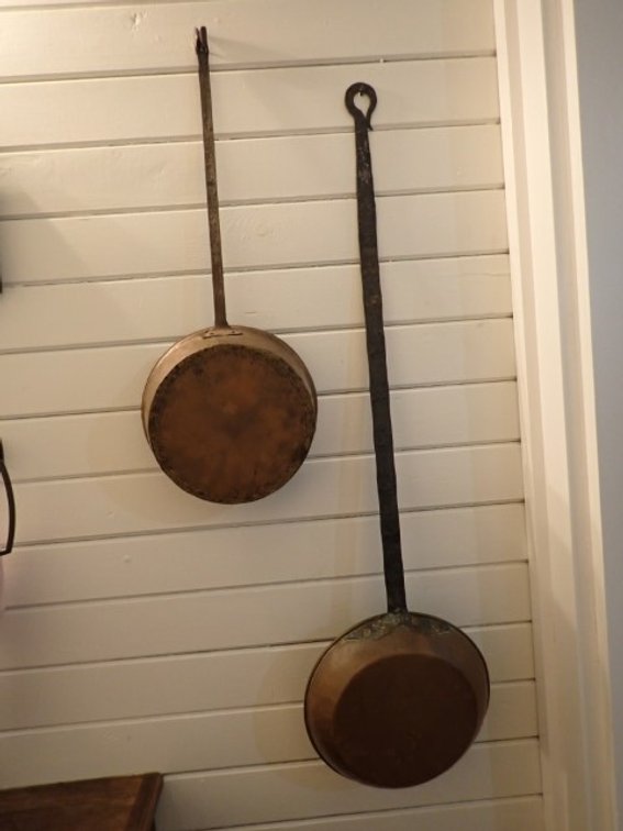 Two Long Handled Copper Pots