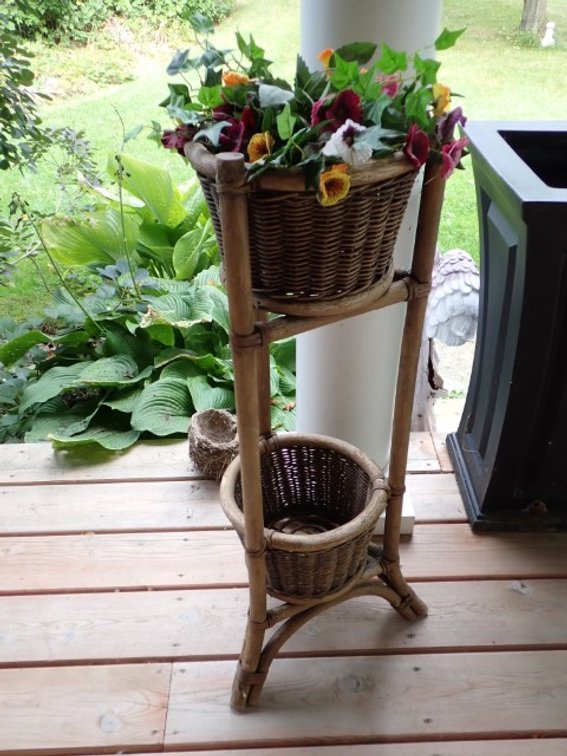 Rustic Wicker 2 Level