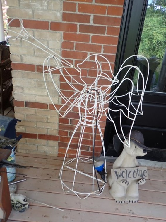 Metal Trumpeting Angel+ Bear