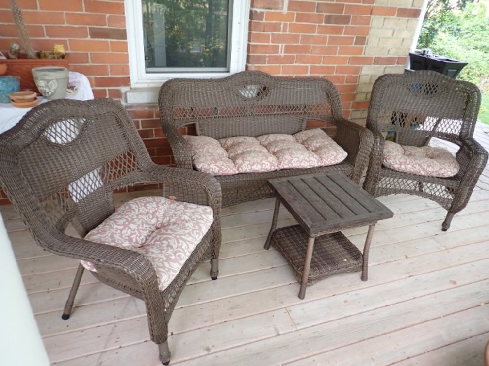 Four Piece Resin Wicker Set