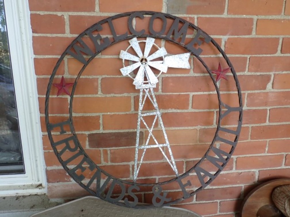 Windmill Welcome Sign