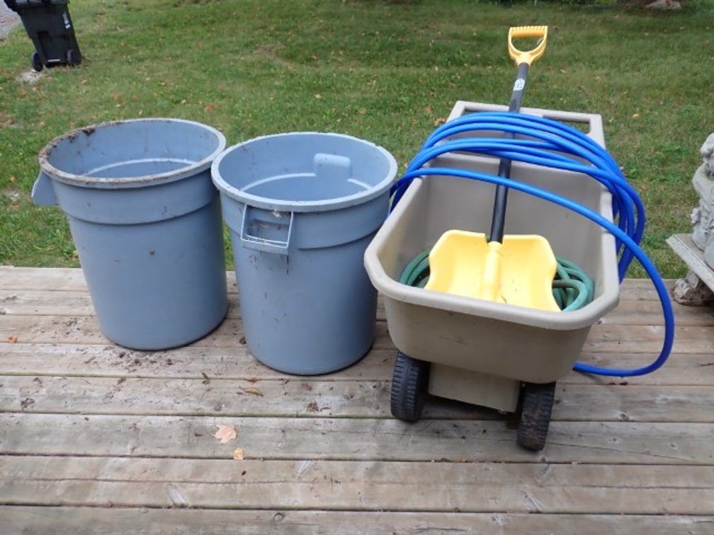 Garden Cart with Shovel