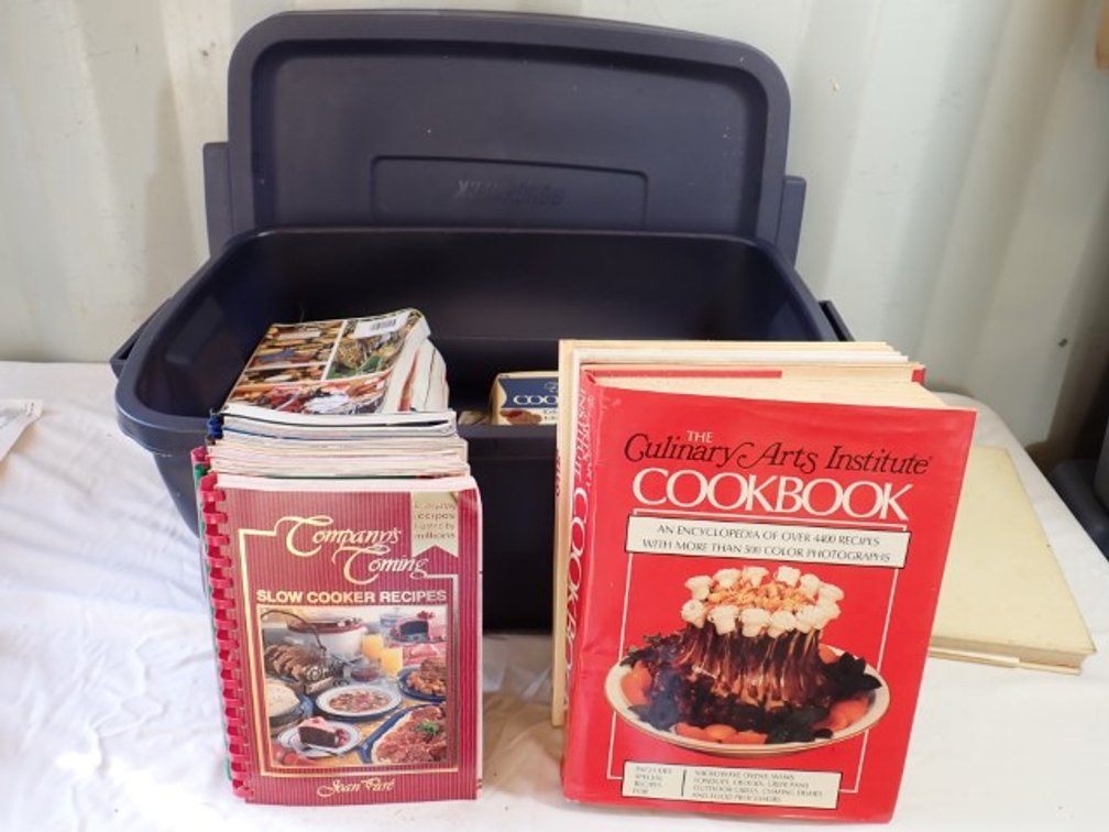 Tub of Cookbooks