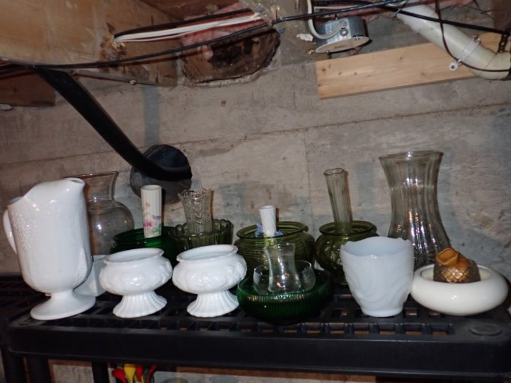 Milk Glass Planters Plus