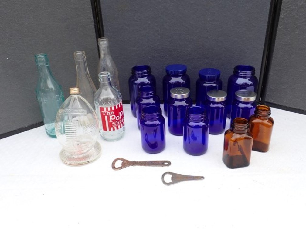 Cobalt Glass Bottles Plus
