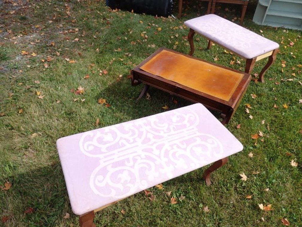 Wooden Benches & Drop-Leaf Table