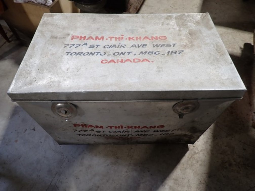 Aluminum Refugee Trunk With Contents