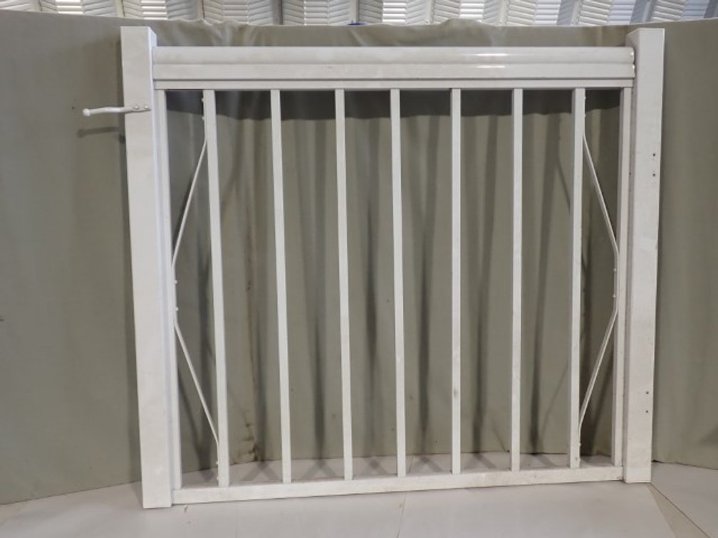 White Aluminum Deck Gate