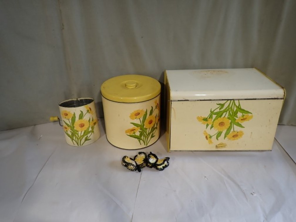 1950s Kitchen Canister & Breadbox Set
