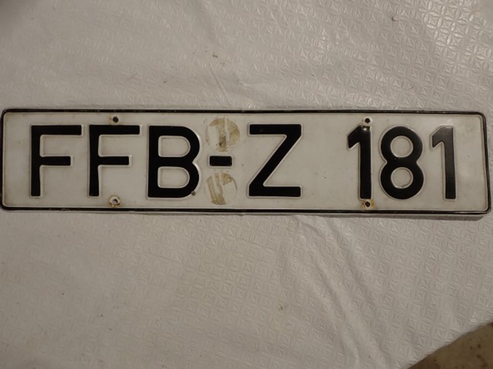 European License Plate