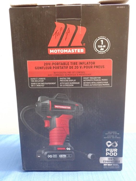 NEW MotoMaster Portable Tire Inflator