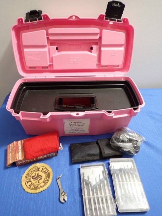 Pink Tool Box With Contents+
