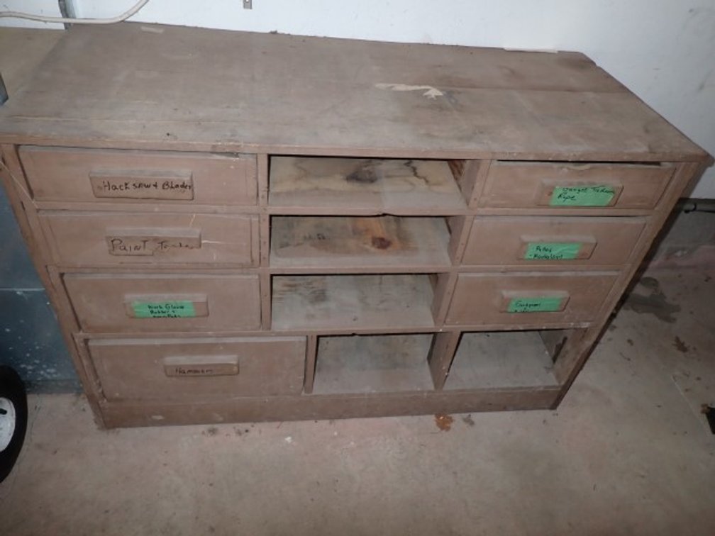 Homemade Wooden Shop Cabinet