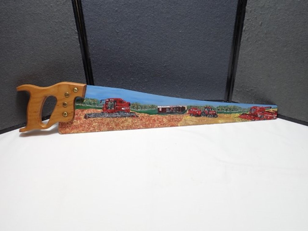 Original Painting on Saw