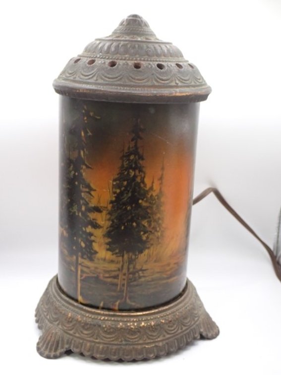 Antique "Forest Fire"  Motion Lamp