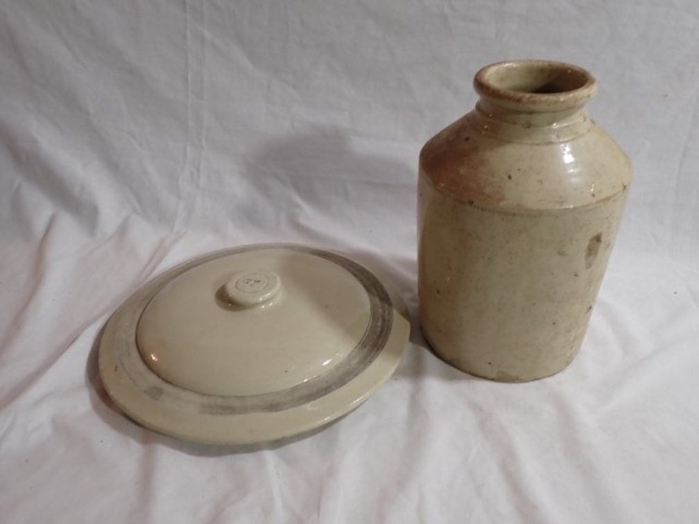 Stoneware Storage Jar + Lid
