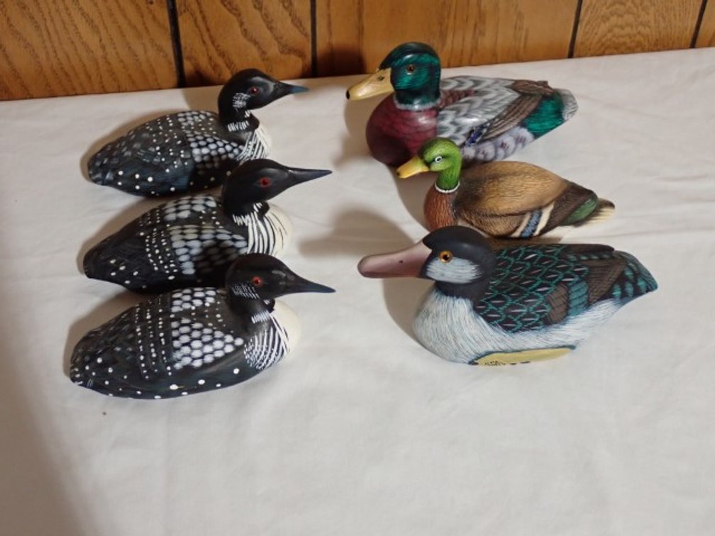 Hand-Painted Waterbird Figurines