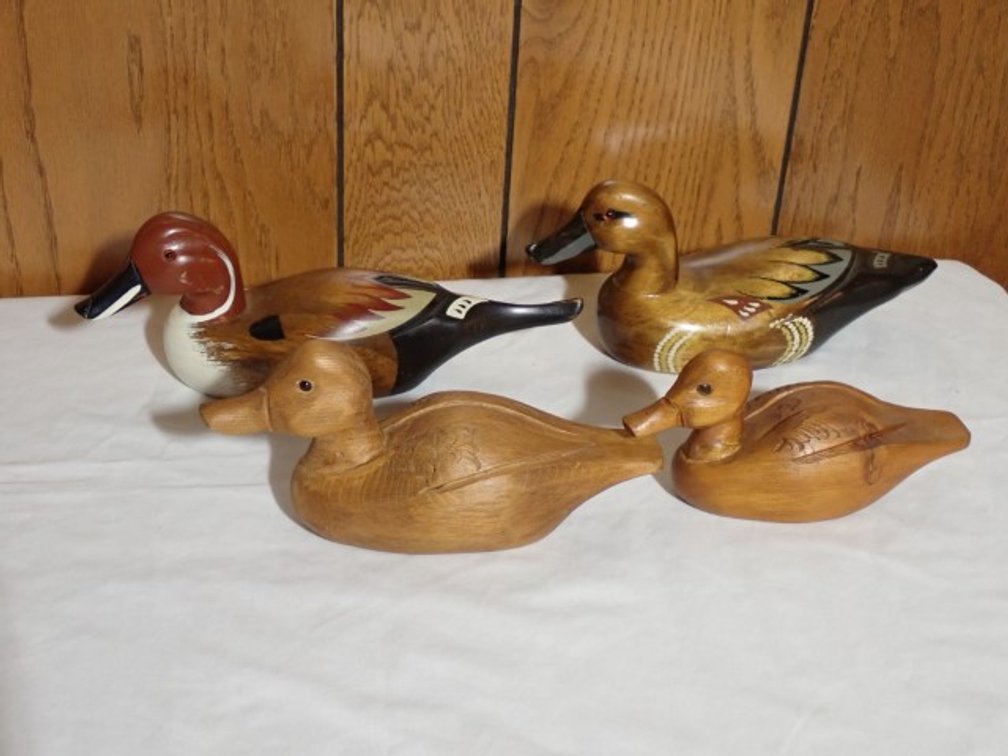 Hand-Carved Wooden Ducks