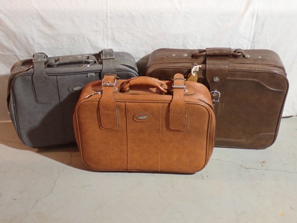 Faux Leather Suitcases