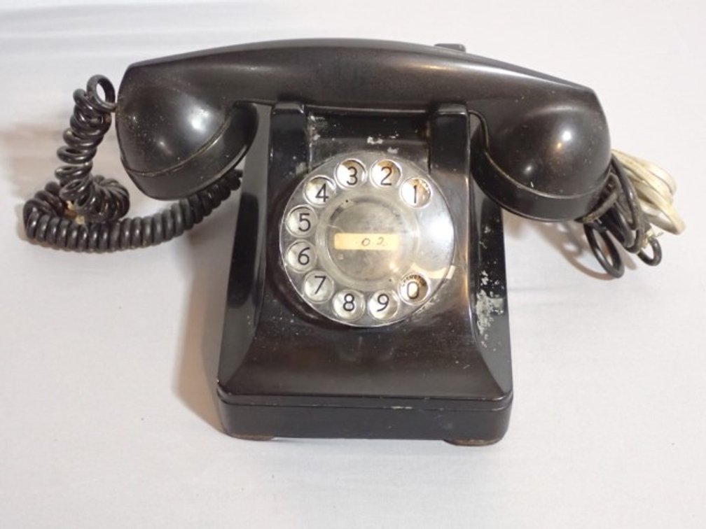 Black Rotary Desk Telephone