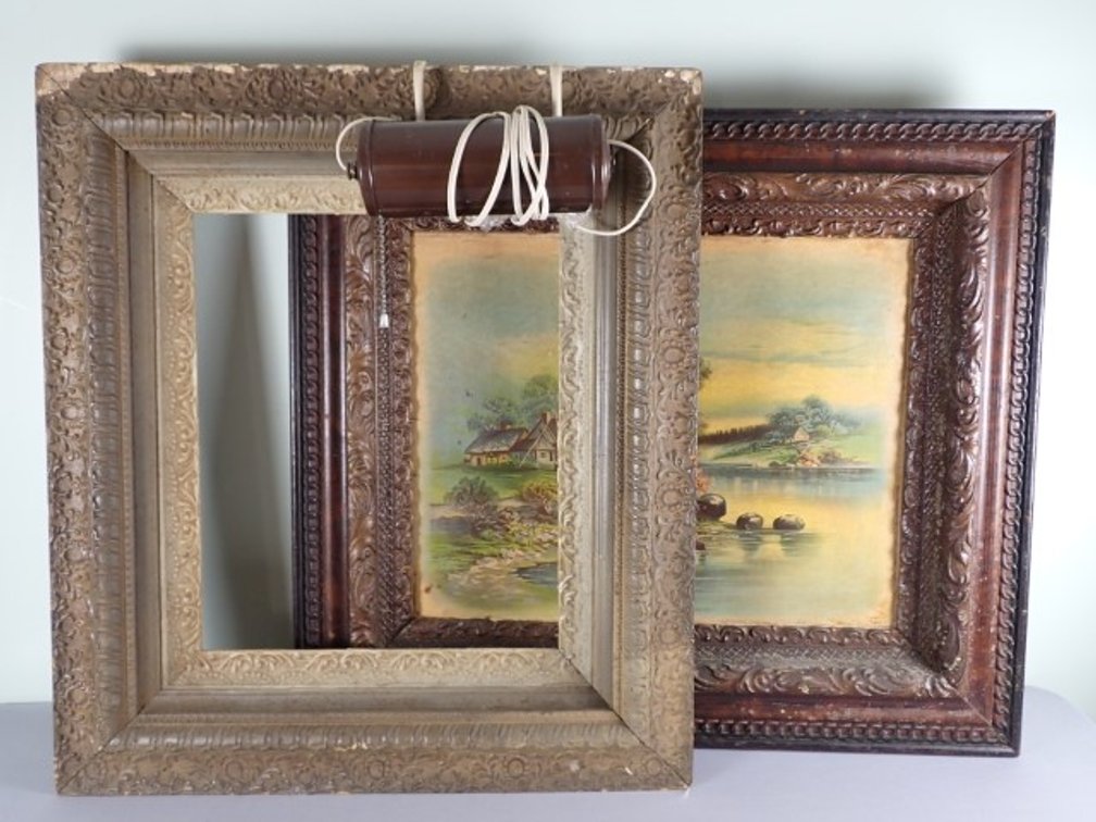 Antique Frames & Landscape Lithograph+