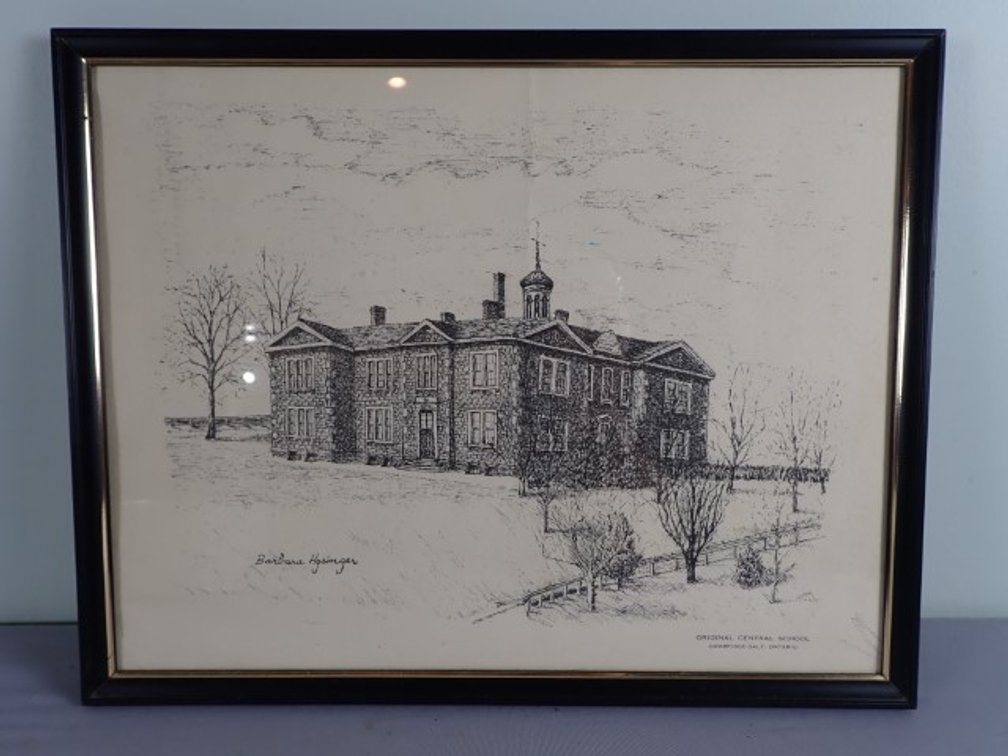 Framed Original Central School Cambridge