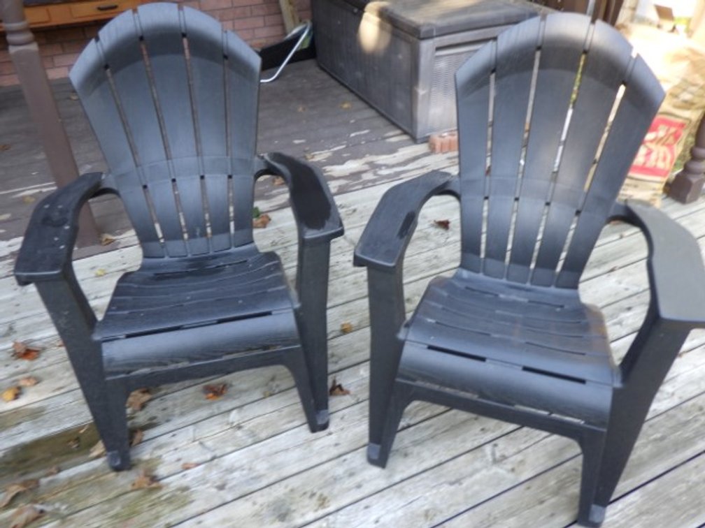 Black Adirondack Chair Set