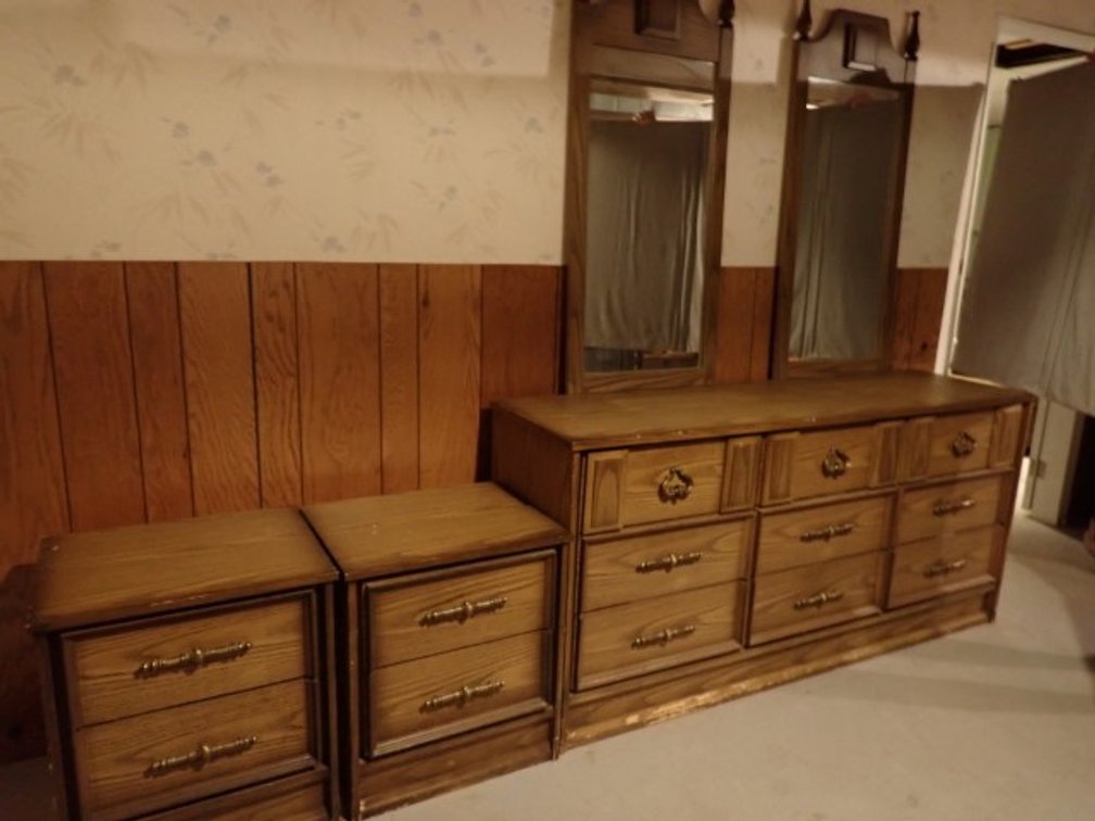 Solid Wood Double Dresser & Nightstands