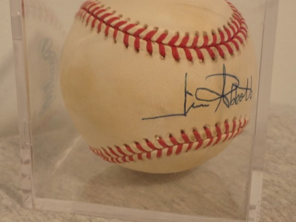 1993 Jim Abbott Autographed Baseball with Certificate of Authenticity