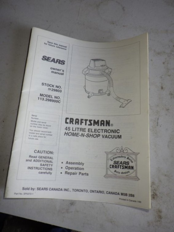 Sears Craftsman Shop Vacuum