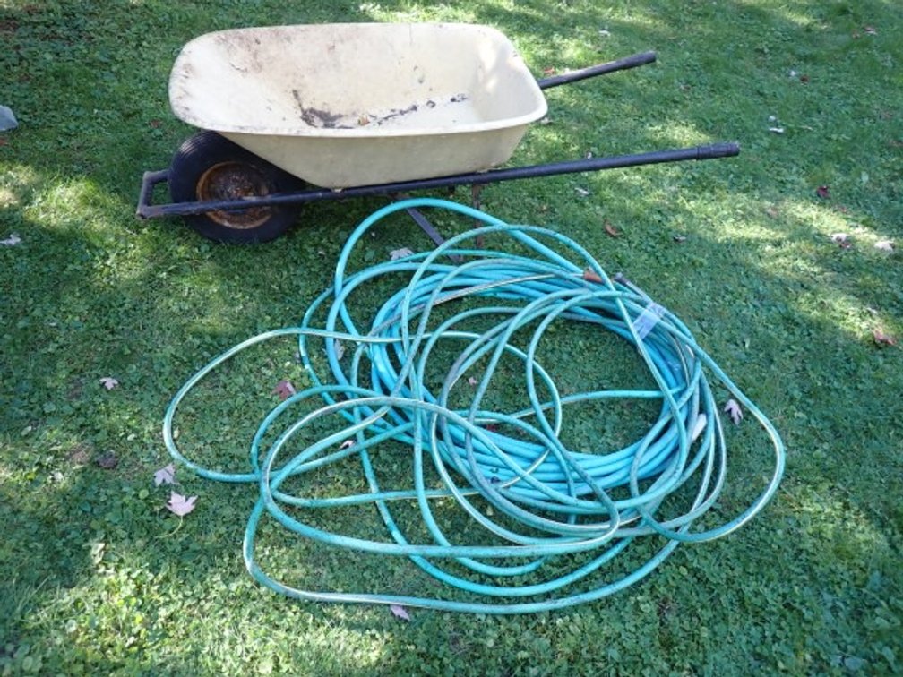 Erie Wheelbarrow & Garden Hose