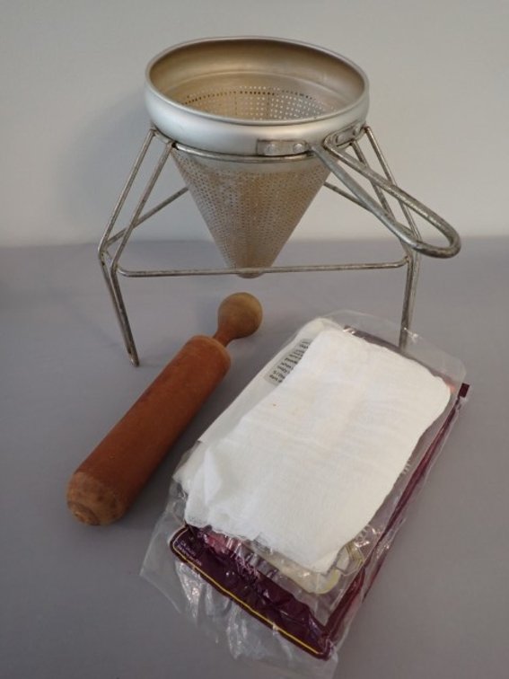 Vintage Conical Strainer & Stand Set