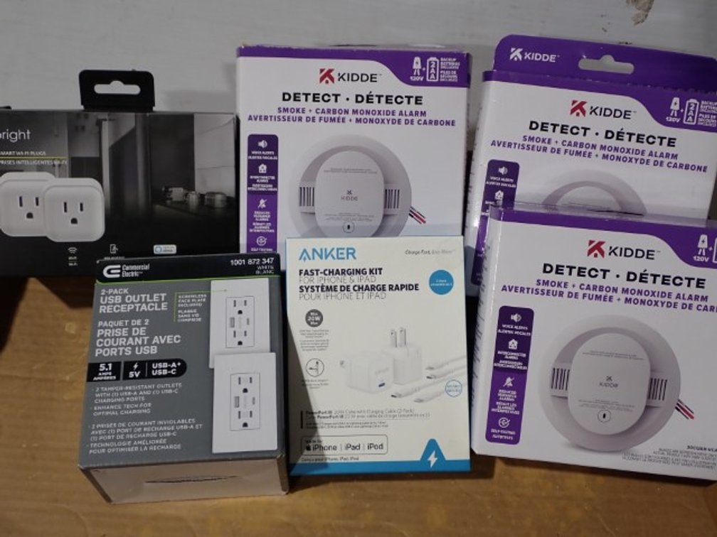 NEW Smoke+ Alarms, USB  Outlet Receptacles +