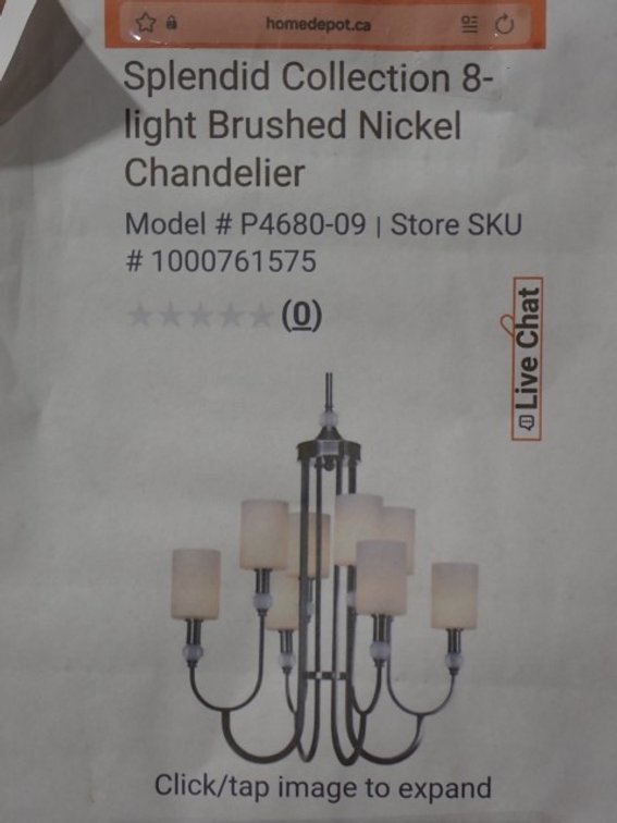 8 Light Chandelier