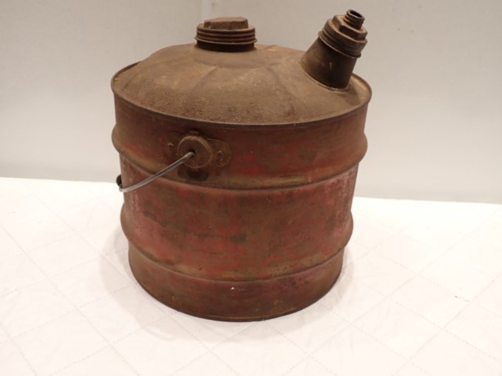 1950s Red Metal Fuel Can
