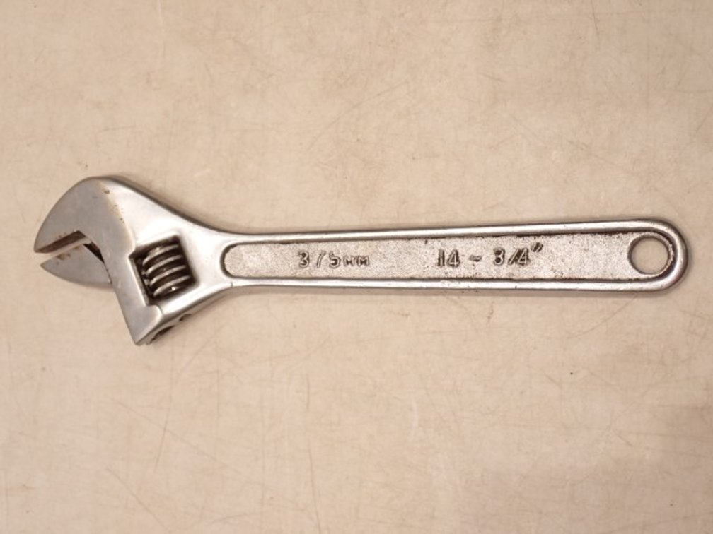 Large Chrome Adjustable Wrench
