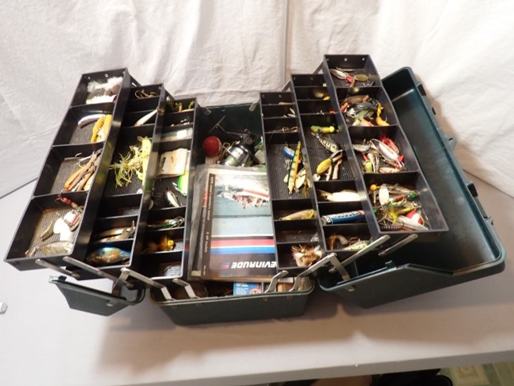 Fishing Tackle Box With Contents