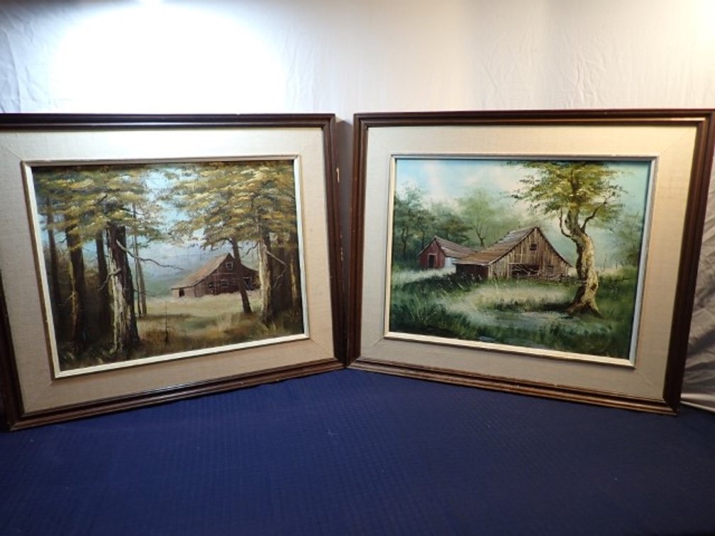 Pair of Vintage Original Paintings