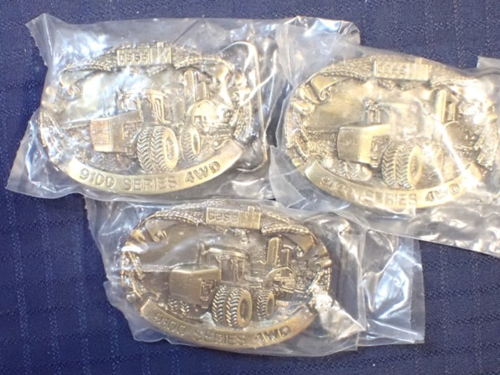 Trio of Case / International Harvester Belt Buckles