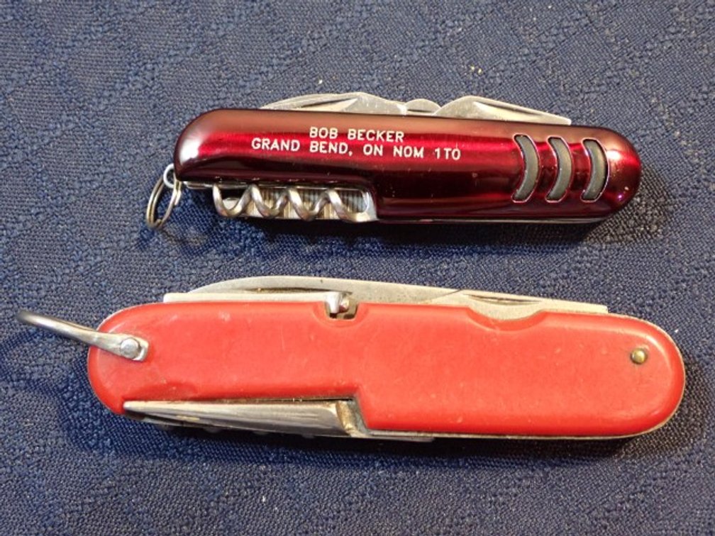 Trio of Red Pocket Knives