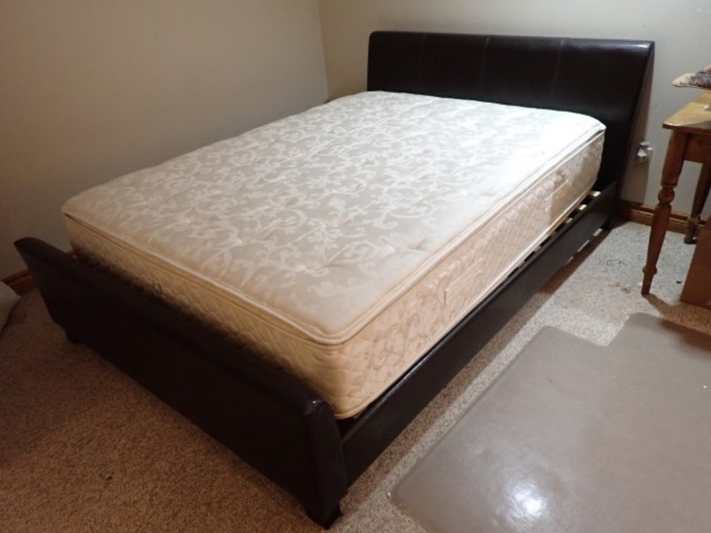 Queen Bed Frame and Mattress