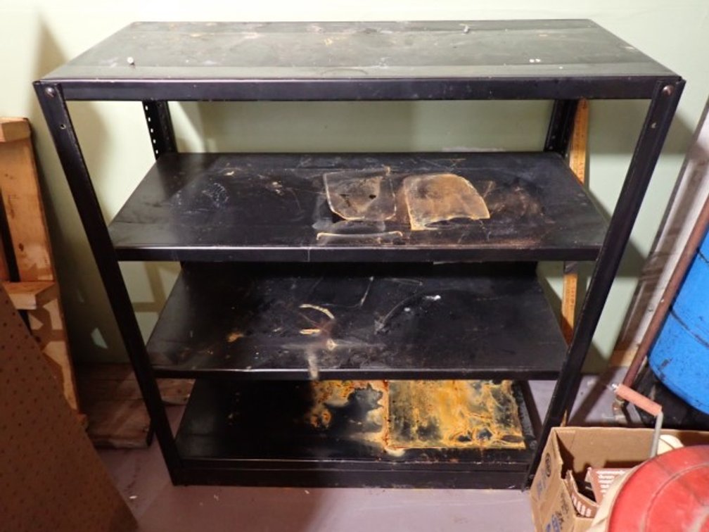Black Metal Shelving Unit