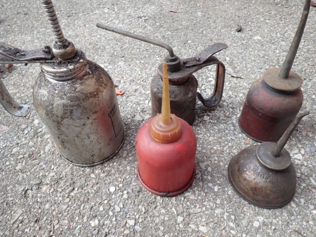 Vintage Manual Oil Cans