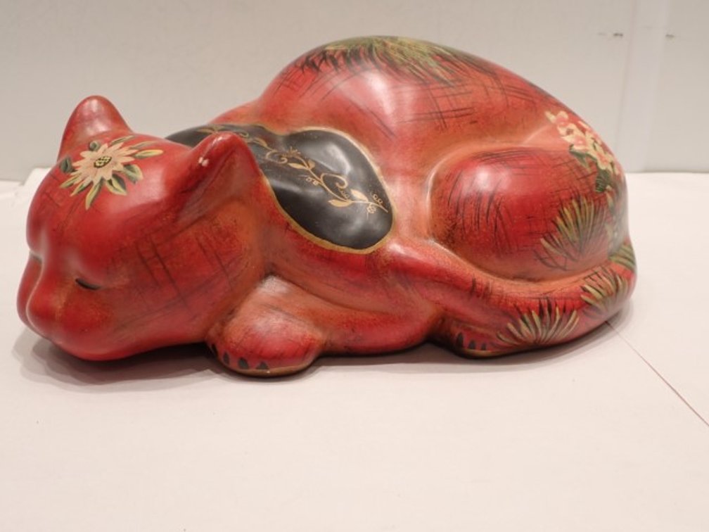 Hand Painted Ceramic Cat