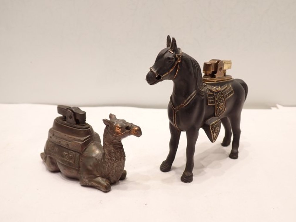 Horse and Camel Table Lighters