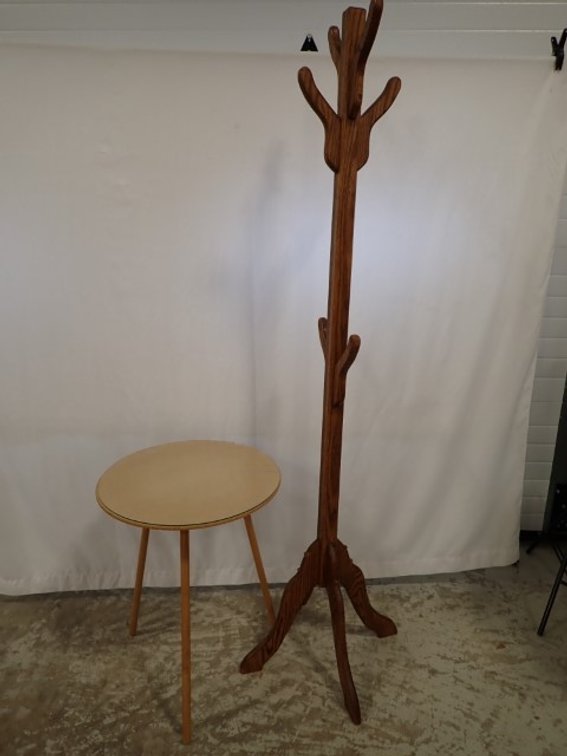 Accent Table & Coat Rack