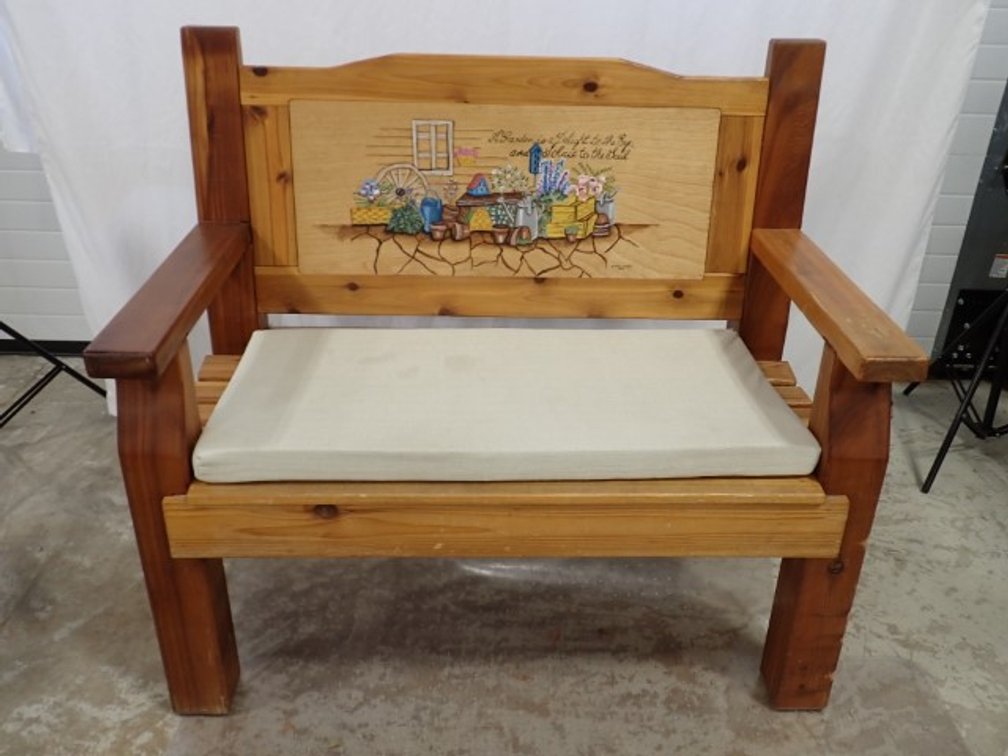 Folk Art Garden Bench