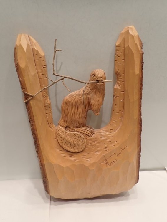 Signed Hand-Carved Folk Art Piece