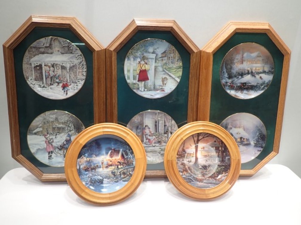 Wood Framed Collector Plates